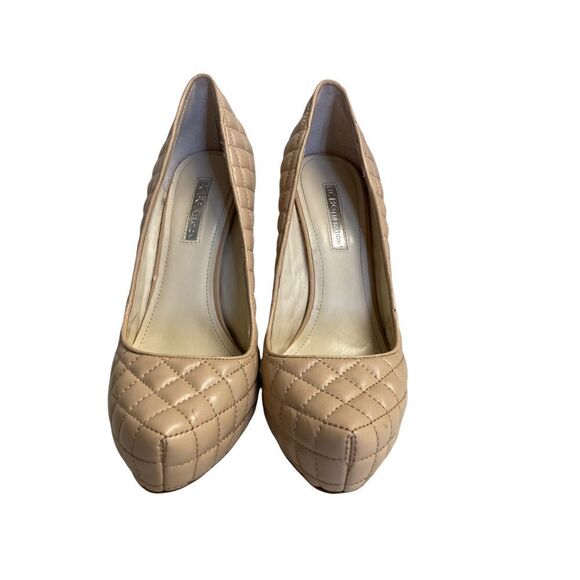 BCBGeneration, Pixie Style, Cream/ Tan, Quilted Pattern, stiletto, heels, Sz 8M, - Picture 4 of 12